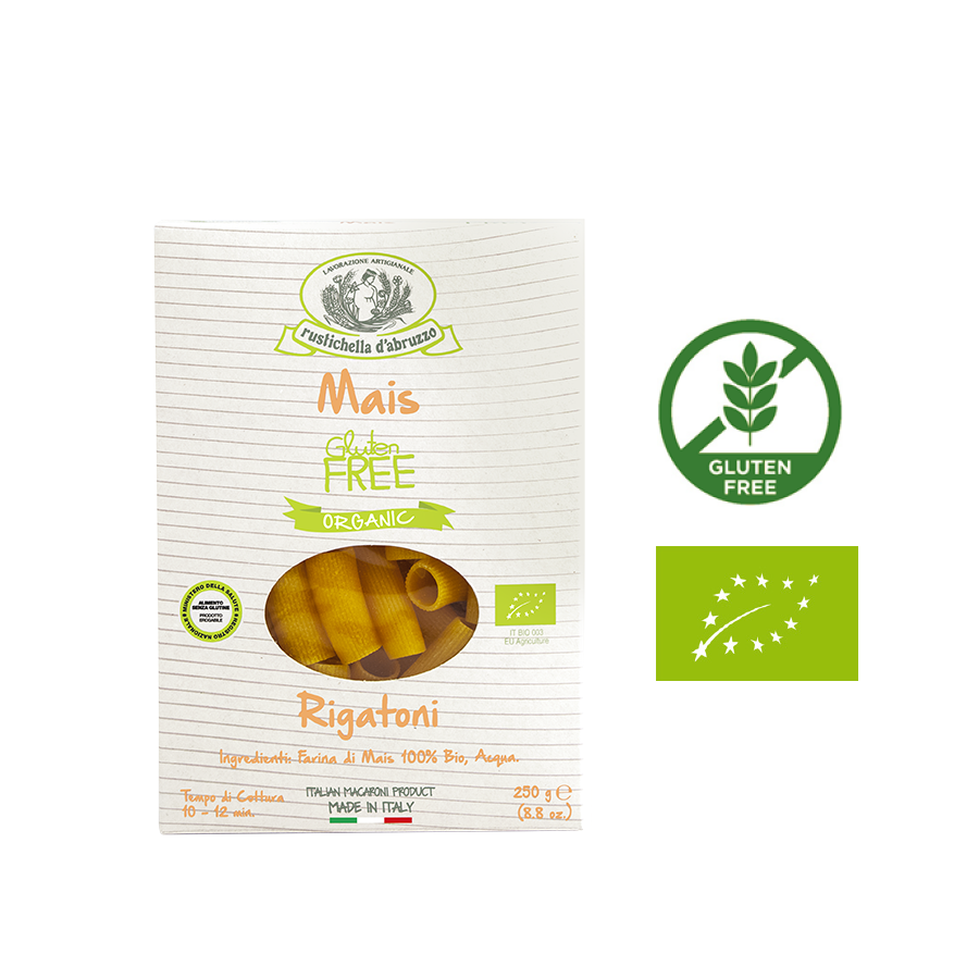 RUSTICHELLA - PASTA ORGANIC CORN RIGATONI 250G (GLUTEN FREE) - FERRARI THAILAND