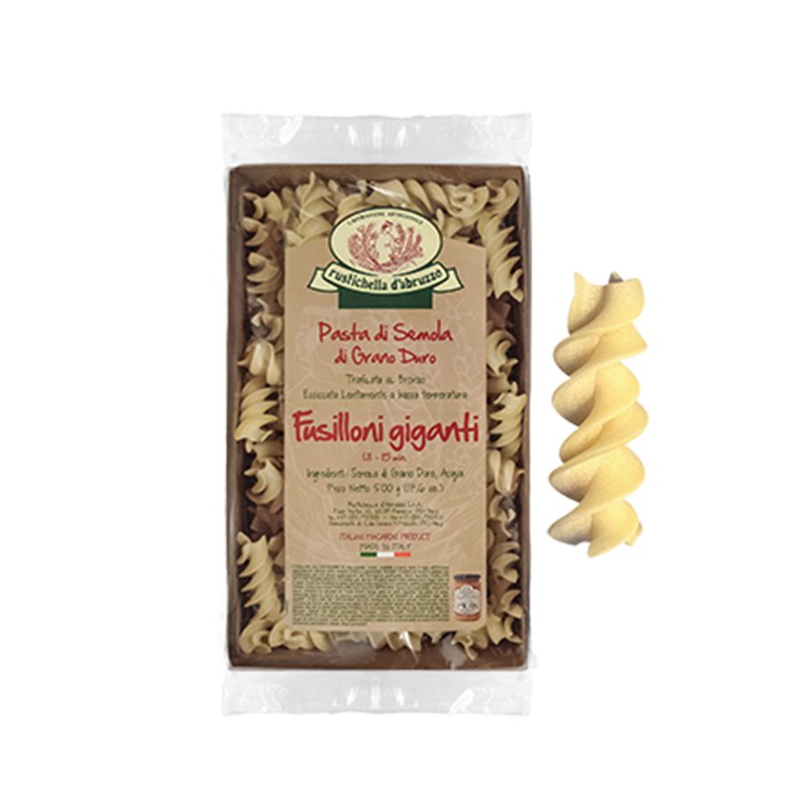 RUSTICHELLA - PASTA CLASSICA FUSILLONI GIGANTI 500G ฟูซิโลนี่ ไจแกนทิ (เส้นพาสต้า) - FERRARI THAILAND