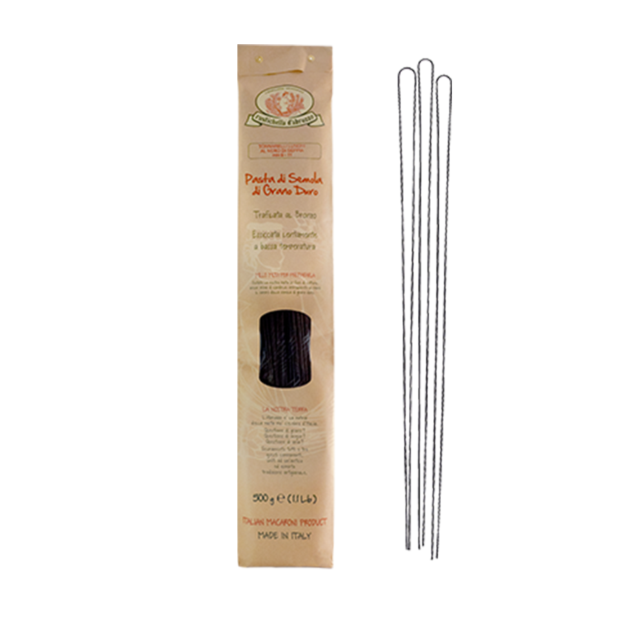 RUSTICHELLA - PASTA CLASSICA TONNARELLI BLACK SQUID INK 500G ทอนนาเรลลี่ (พาสต้าเส้นดำ) - FERRARI THAILAND