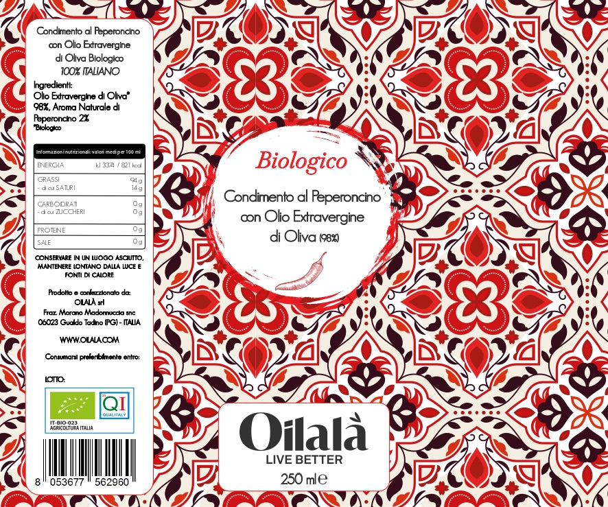 OILALA - EXTRA-VIRGIN OLIVE OIL CHILI 250ML - FERRARI THAILAND