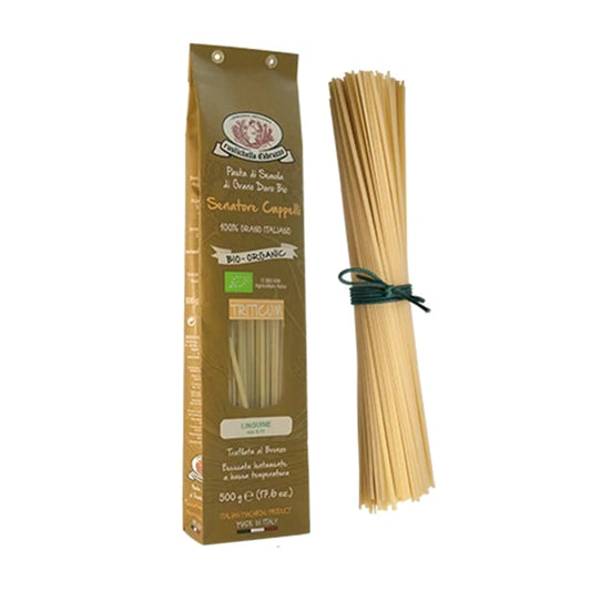 RUSTICHELLA - PASTA ORGANIC SEMOLINA LINGUINE 500G (SENATORE CAPPELLI) ลิงกวิเน่ บิโอ (เส้นพาสต้าออร์แกนิค)
