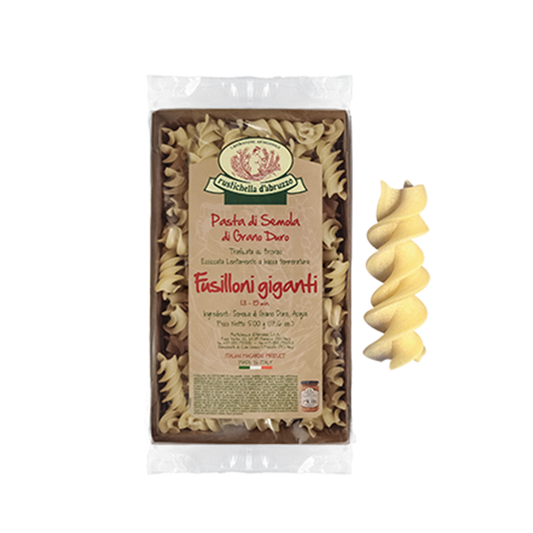RUSTICHELLA - PASTA CLASSICA FUSILLONI GIGANTI 500G  ฟูซิโลนี่ ไจแกนทิ (เส้นพาสต้า) - FERRARI THAILAND