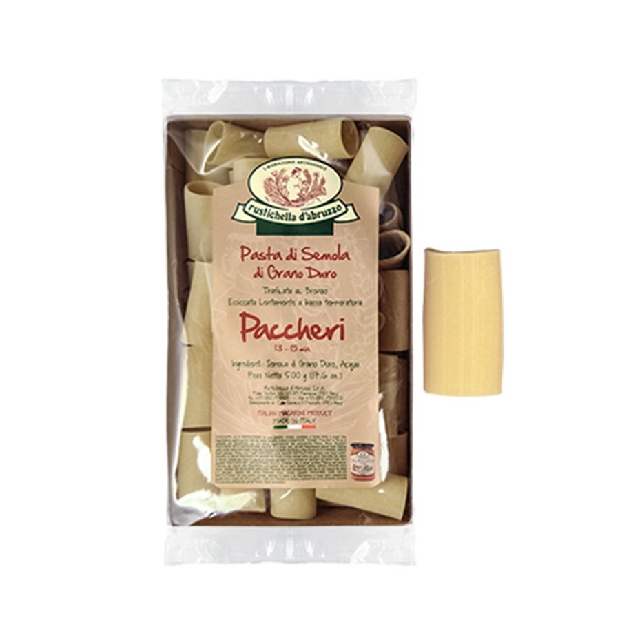 RUSTICHELLA - PASTA CLASSICA PACCHERI 500G ปักเครี่ พาสต้า - FERRARI THAILAND